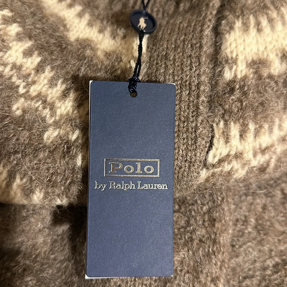 NWT Polo Ralph Lauren Fair Isle Wool-Blend Cape Cardigan - Picture 7 of 7